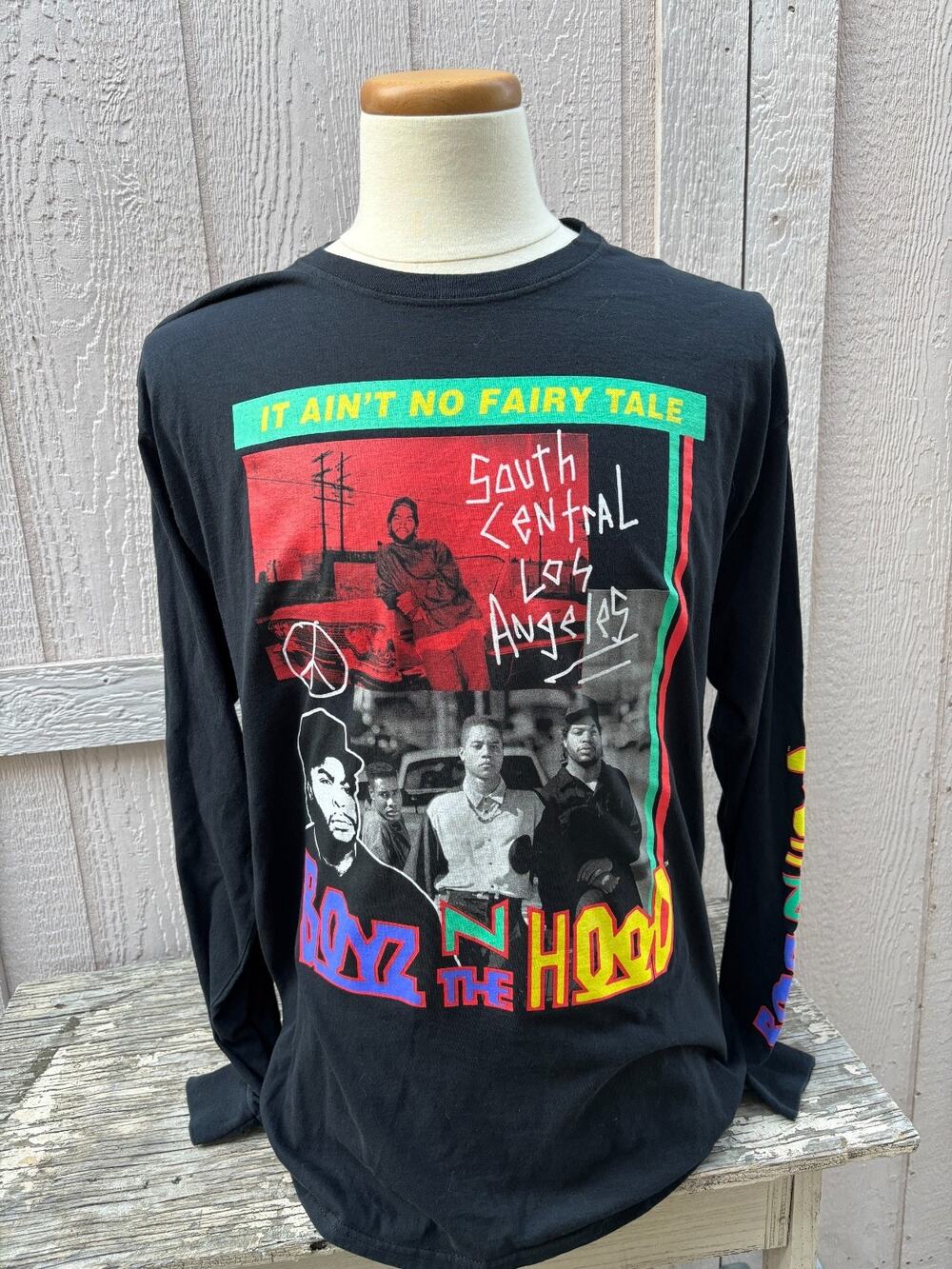 Ice Cube Boyz N the Hood Long sleeve T-Shirt Size Large Los Angeles Rap Hip Hop